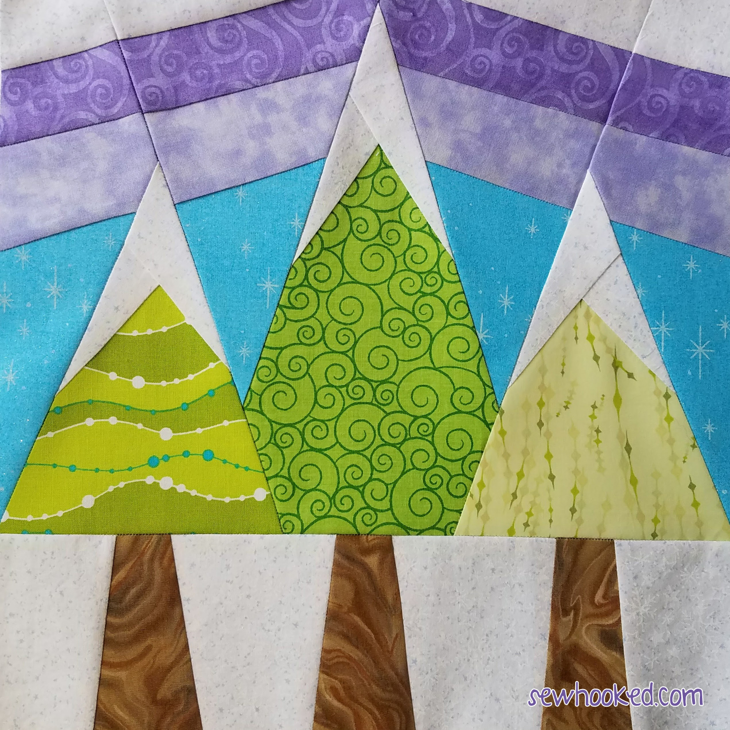 Frosted Firs Sample Block