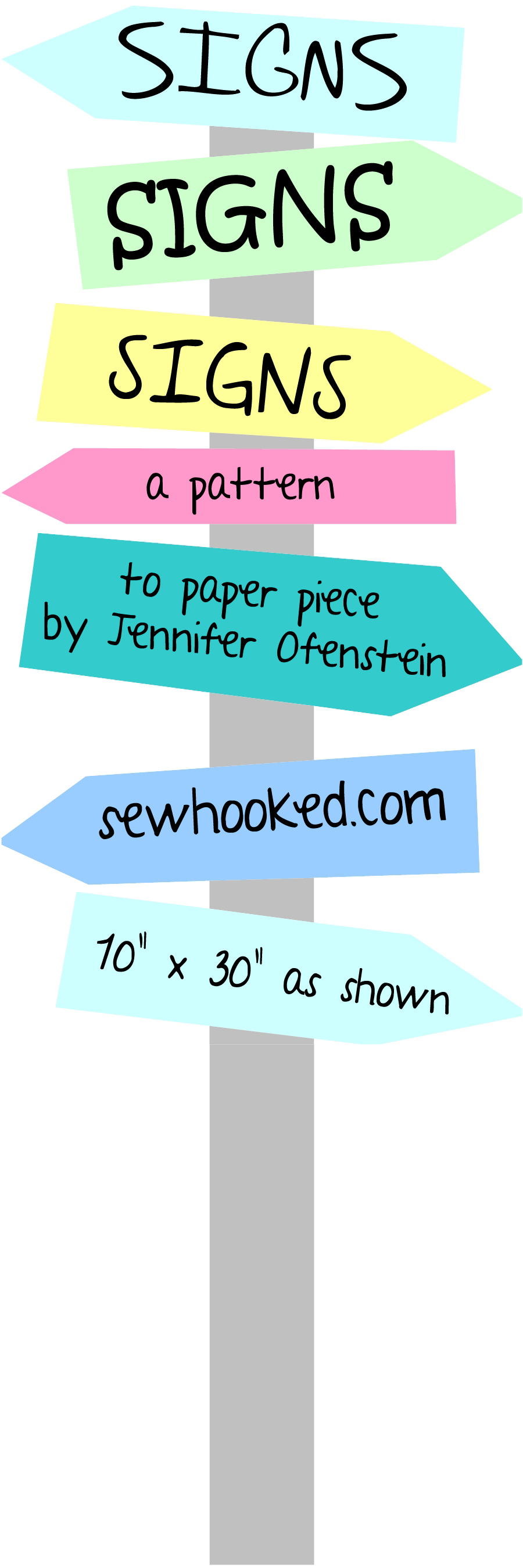 Surprise! New pattern – Signs Signs Signs | Sewhooked